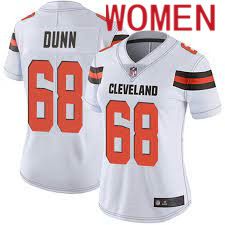 Women Cleveland Browns #68 Michael Dunn Nike White Game NFL Jerseys->customized nfl jersey->Custom Jersey